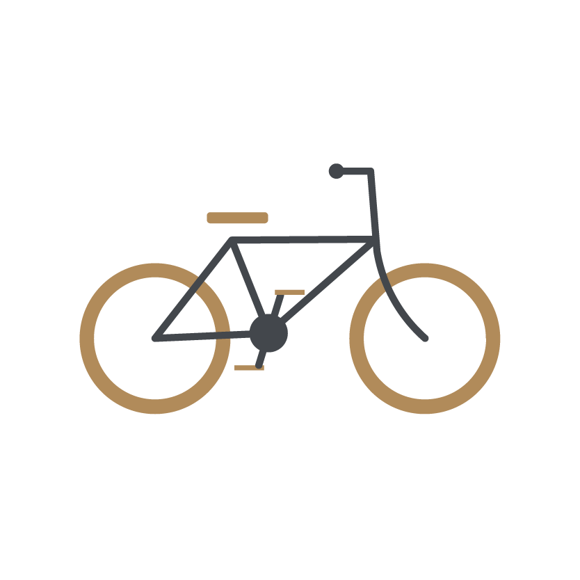 Icono de bici compuesto por una bici.