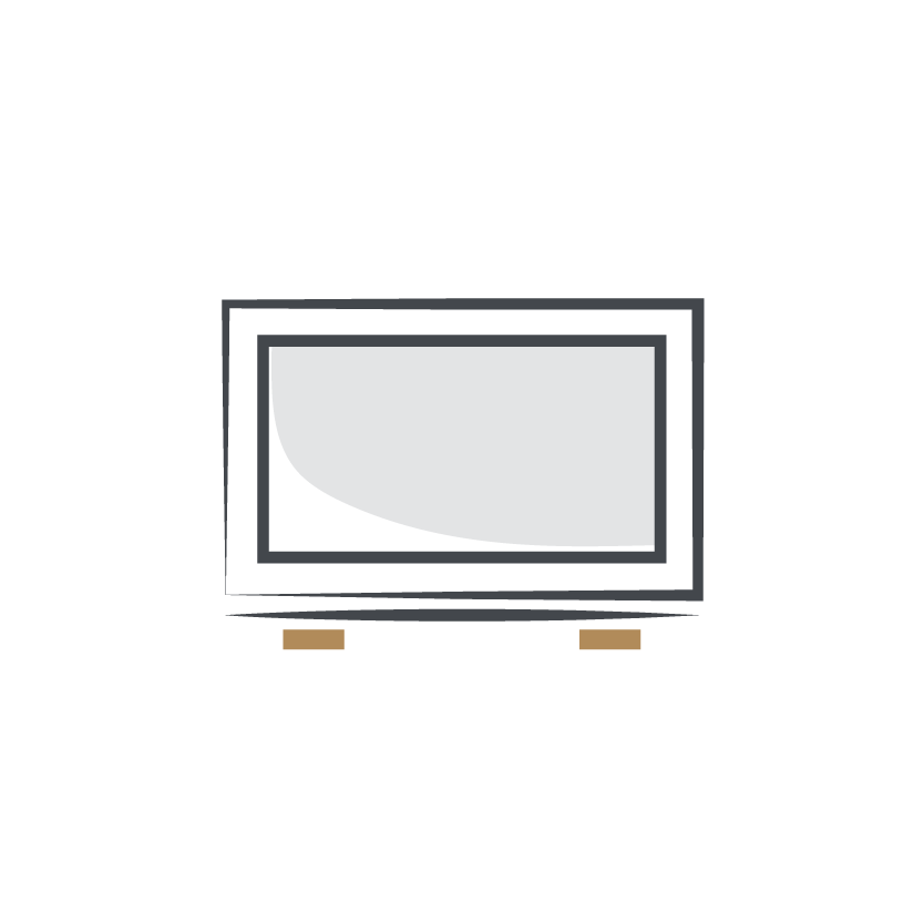 Icono de ordenadores compuesto por la pantalla de un ordenador.
