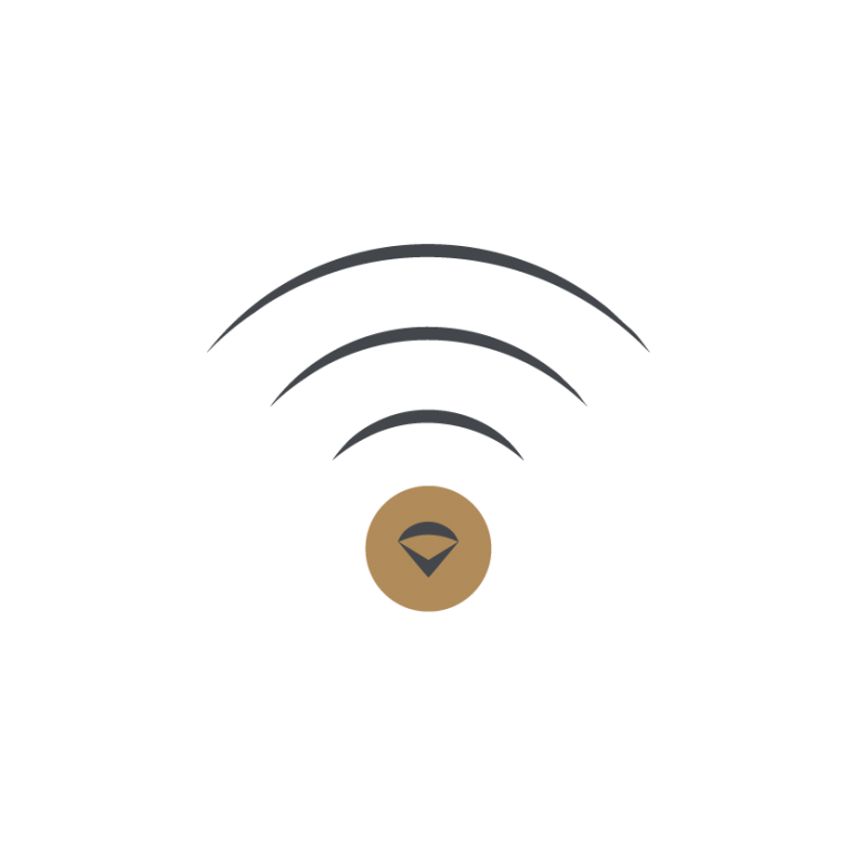 Icono de Wi-fi compuesto por la señal de Wi-fi.